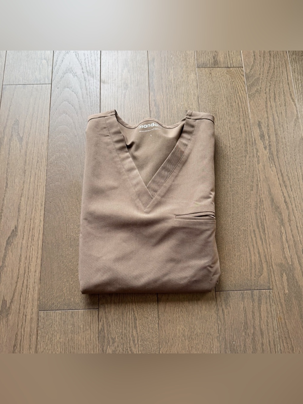 BROWN MANDALA SCRUBS SHIRT TOP